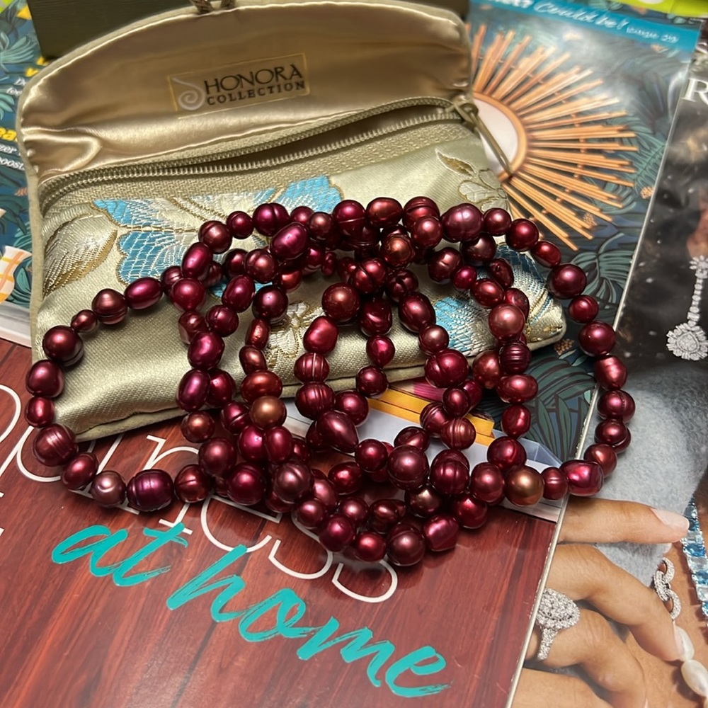 Honora collection cultured freshwater pearl bracelet set. - Picture 2 of 4